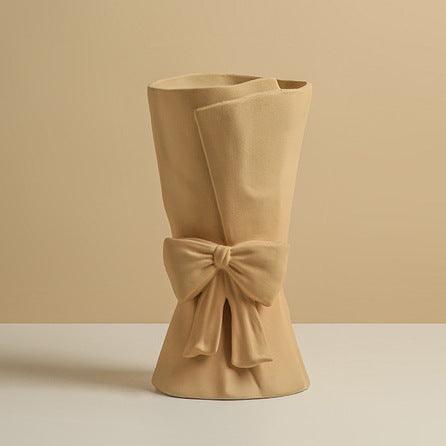 Luna Bowtie Ceramic Vase Sand - Miss One