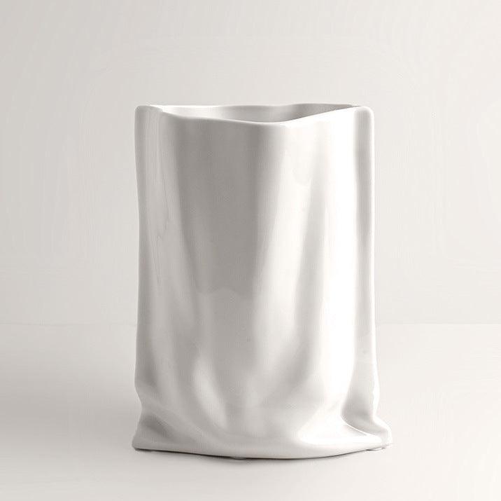 Shoppingbag Ceramic Vase Snow white - Miss One