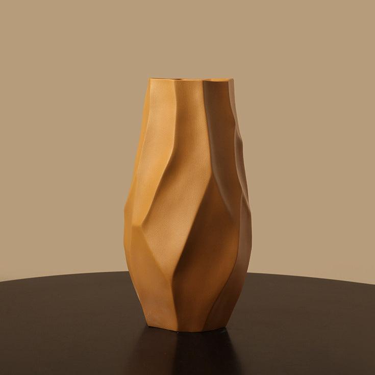 Ripple Ceramic Vase Orange - Miss One