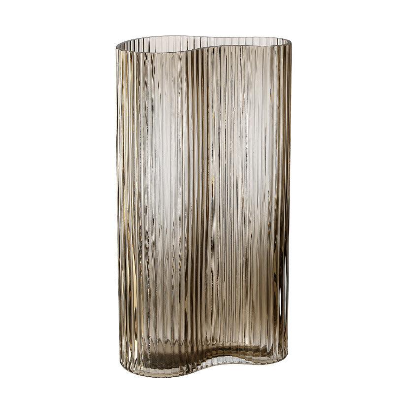 Waterfall Wave Glass Vase Latte - Miss One