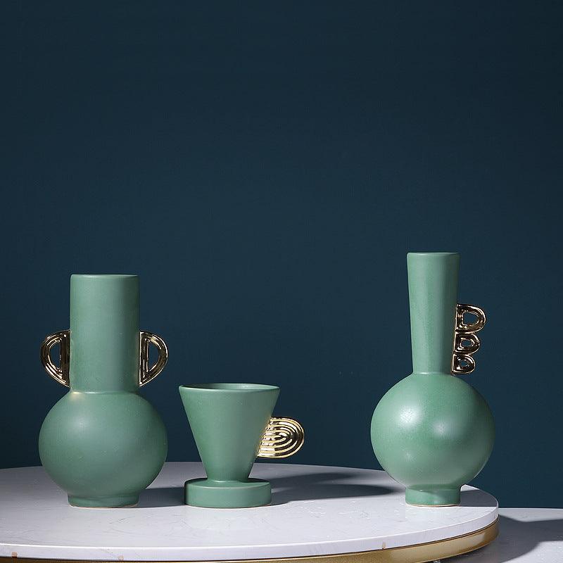 Hometown Ancient Ceramic Vase Green - Miss One