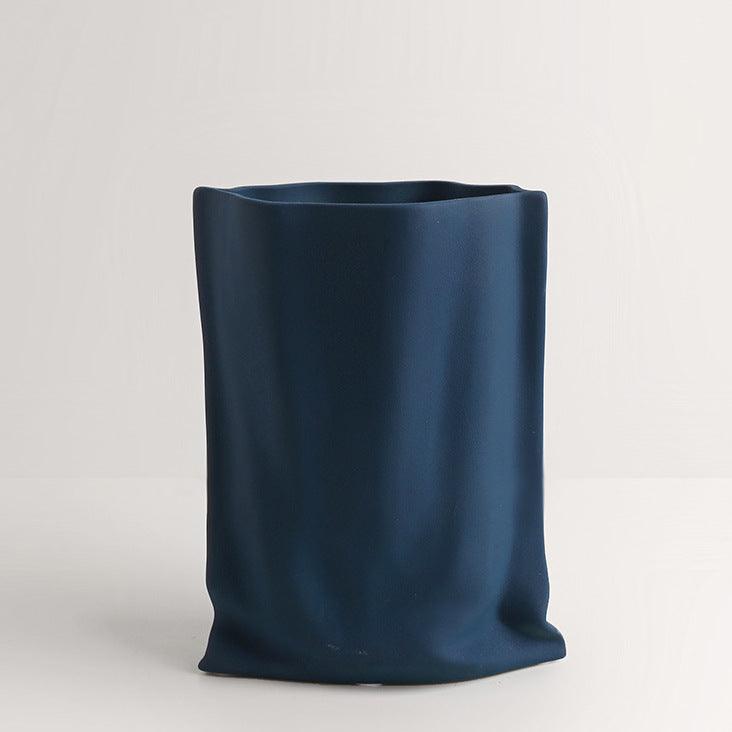 Shoppingbag Ceramic Vase Peacock Blue - Miss One