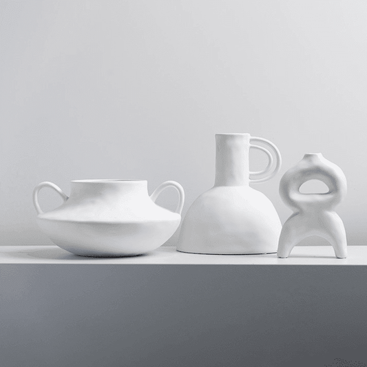 Amphora Ancient Ceramic Vase Large White - Miss One