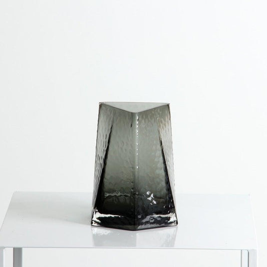 Artemis Triangle Glass Vase Ash Small - Miss One