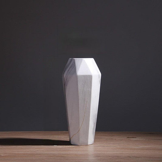Marble Printed Ceramic Vase - L - Miss One
