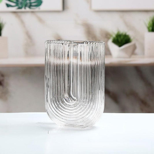 Waterfall Ushape Glass Vase Plain Large - Miss One