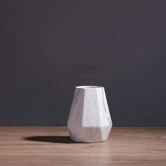 Marble Printed Ceramic Vase - S - Miss One