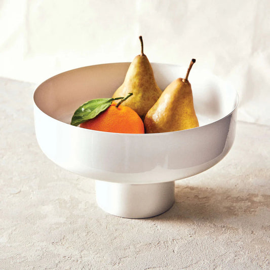 Salt&Pepper Amana Footed Fruit Bowl 26 x 16cm - White 53352 - Miss One