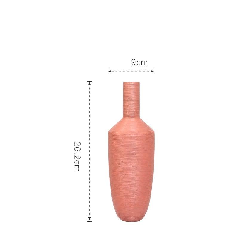 Luna Ribbed Ceramic Vase Amber Tall - Miss One