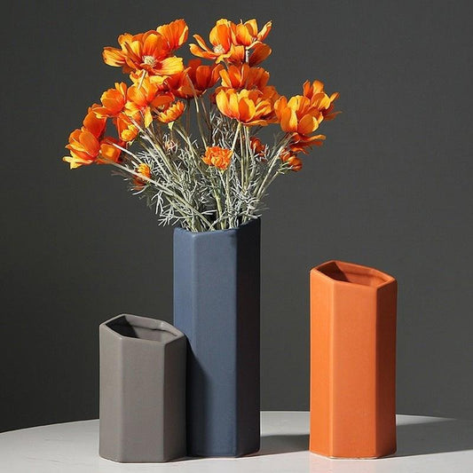 Muse Hexa ceramic Vase Indigo Tall - Miss One