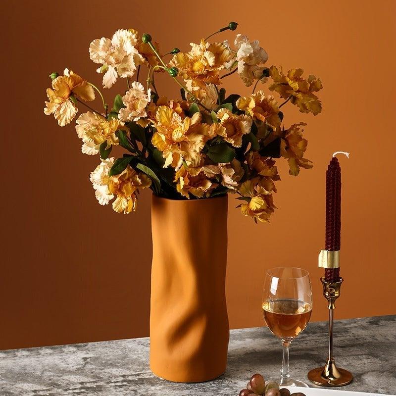 Ripple Ceramic Vase Slim Orange - Miss One