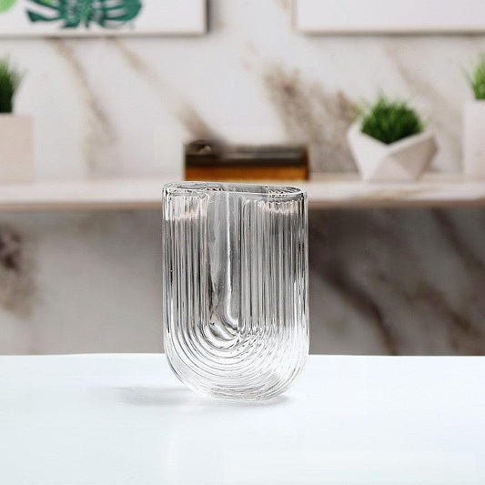 Waterfall Ushape Glass Vase Plain Small - Miss One