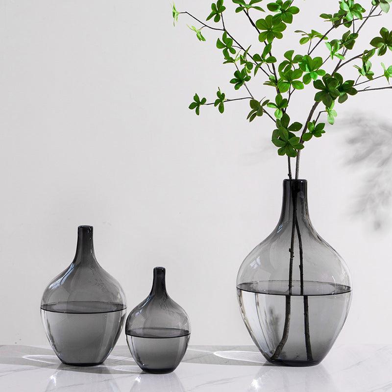Bobbie Elegant Glass Vase Smoke Medium - Miss One