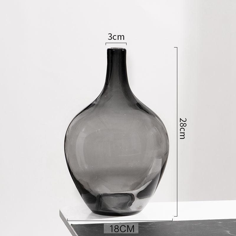 Bobbie Elegant Glass Vase Smoke Medium - Miss One