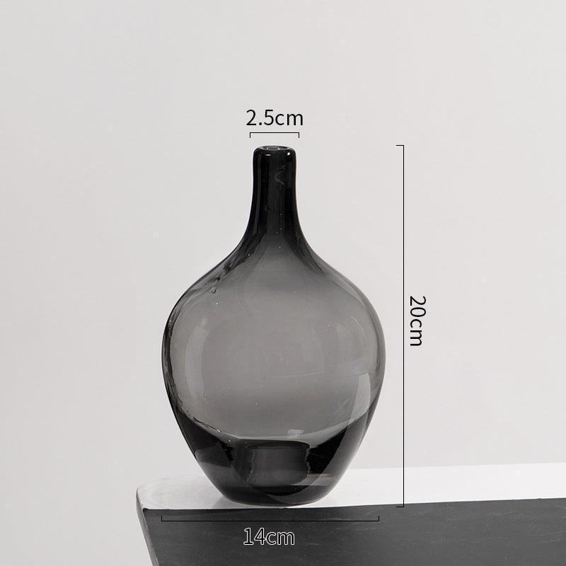 Bobbie Elegant Glass Vase Smoke Small - Miss One