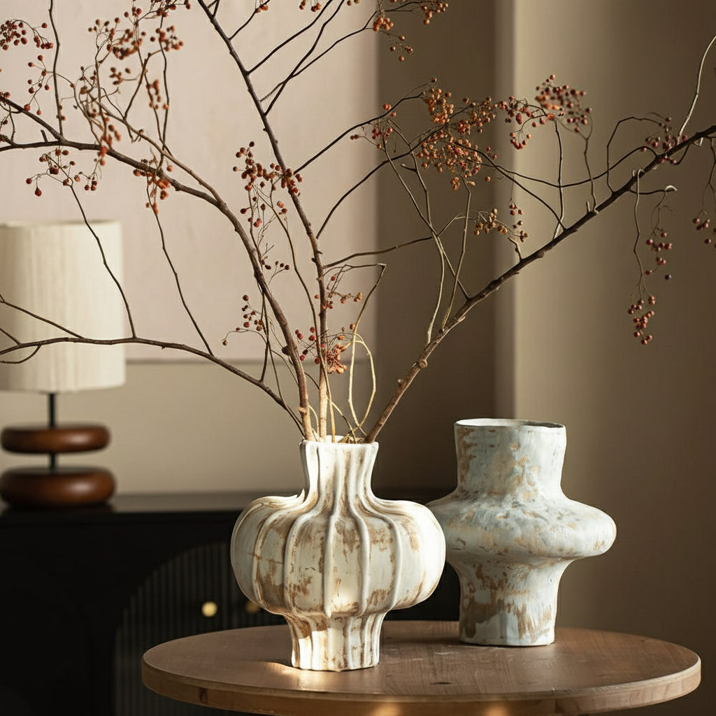 Wabi-Sabi Rustic Crest Ceramic Vase - Miss One