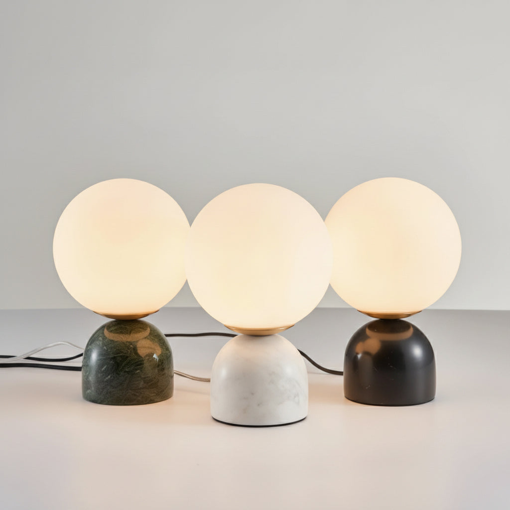 Nordic marble round table lamp living room bedroom bedside lamp designer minimalist post modern internet famous small table lamp image 0