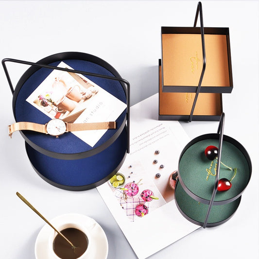 Elegant Leather Inlay Stand - Miss One
