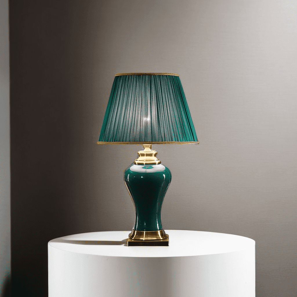 Classic Hometown Ceramic Table Lamp Dark Emerald - Miss One