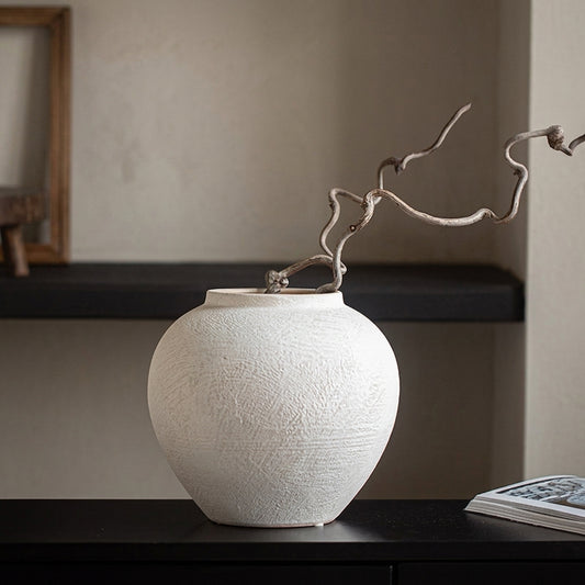 Wabi-Sabi Textured Stone Globular Vase - Miss One