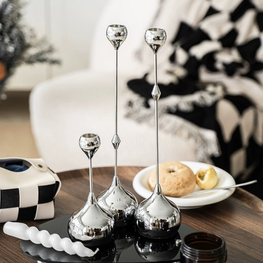 Signature metal candle holder Set Silver - Miss One