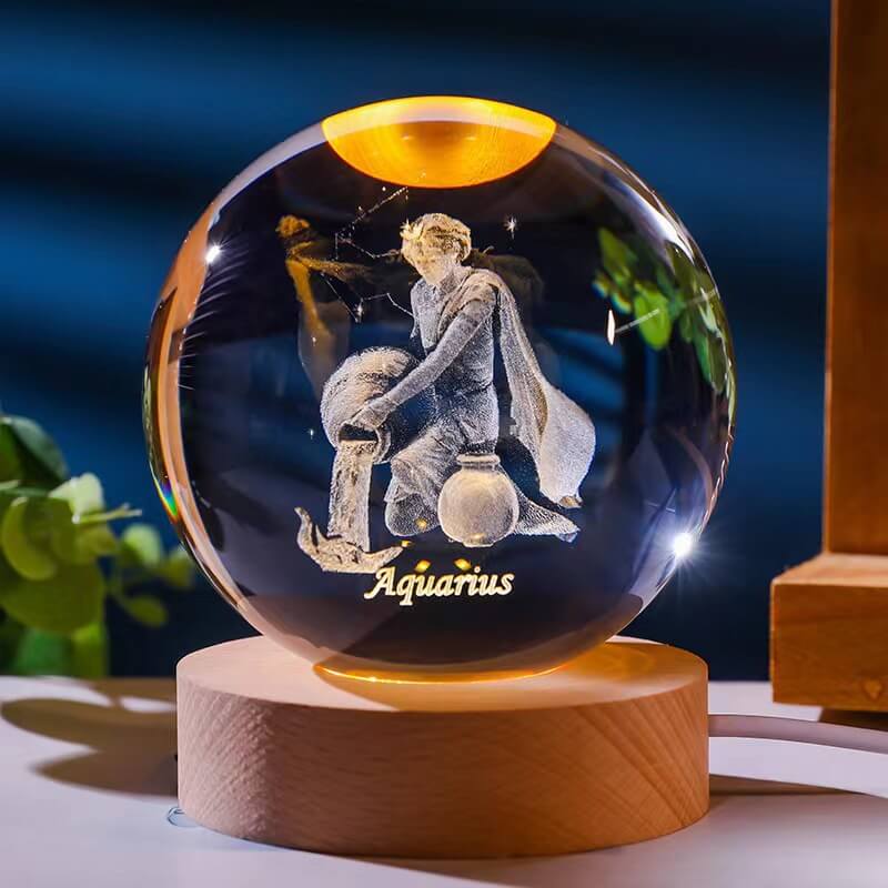 Zodiac Constellation Crystal Globe - Miss One