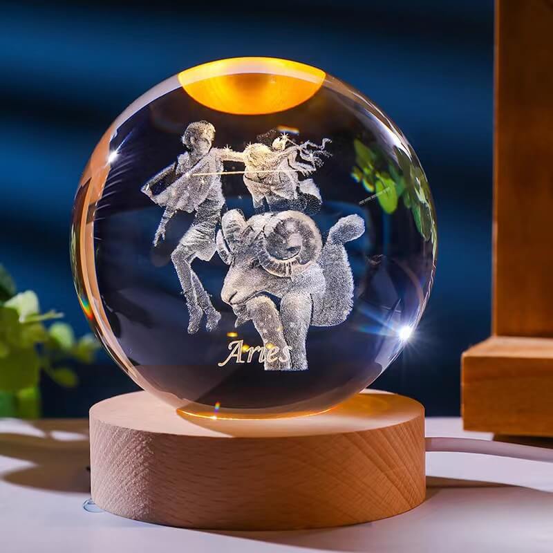 Zodiac Constellation Crystal Globe - Miss One