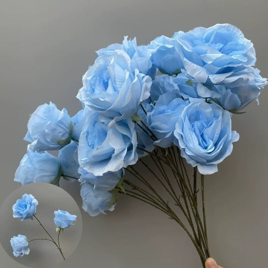 Artificial Elegant 3 Head Soft Petal Rose - Miss One