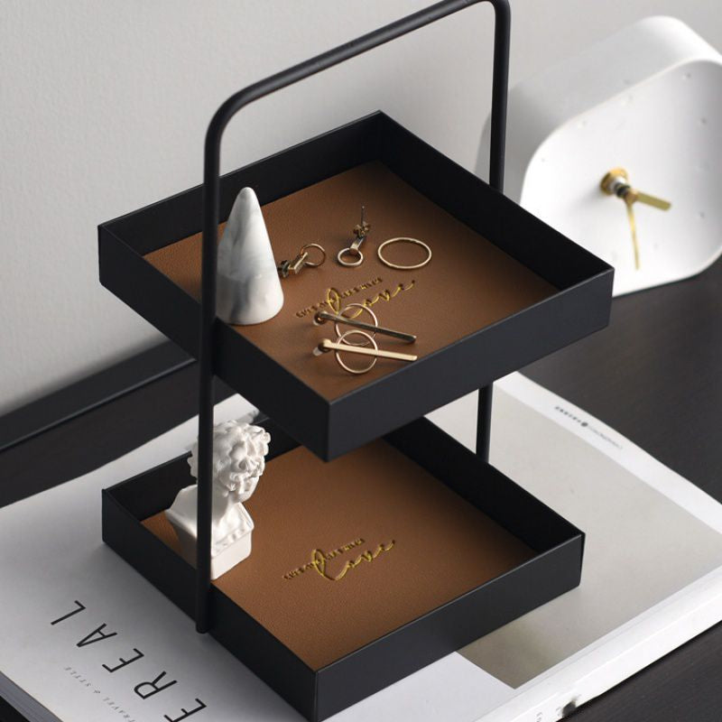 Elegant Leather Inlay Stand - Miss One