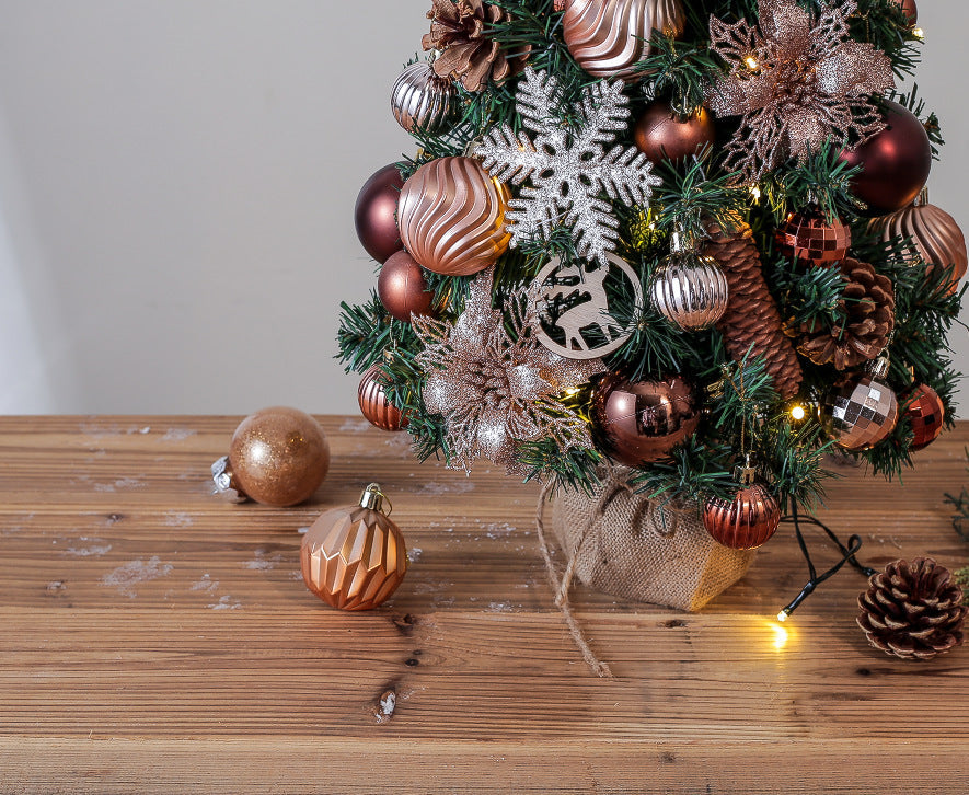 Tabletop Christmas Tree with Lights and Decorations - Miss One