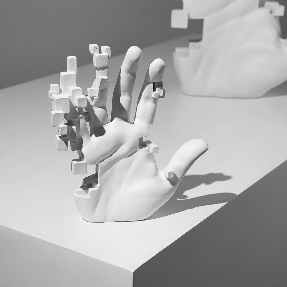 Pixel Hand Sculpture - Miss One