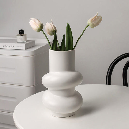 Donut Ceramic Vase White - Miss One