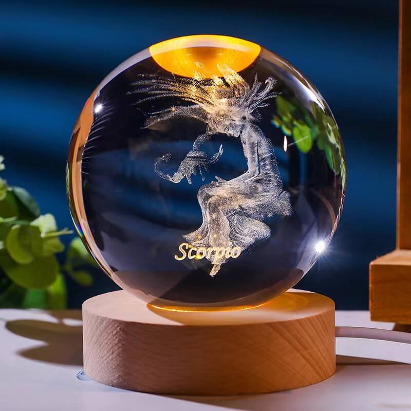 Zodiac Constellation Crystal Globe - Miss One