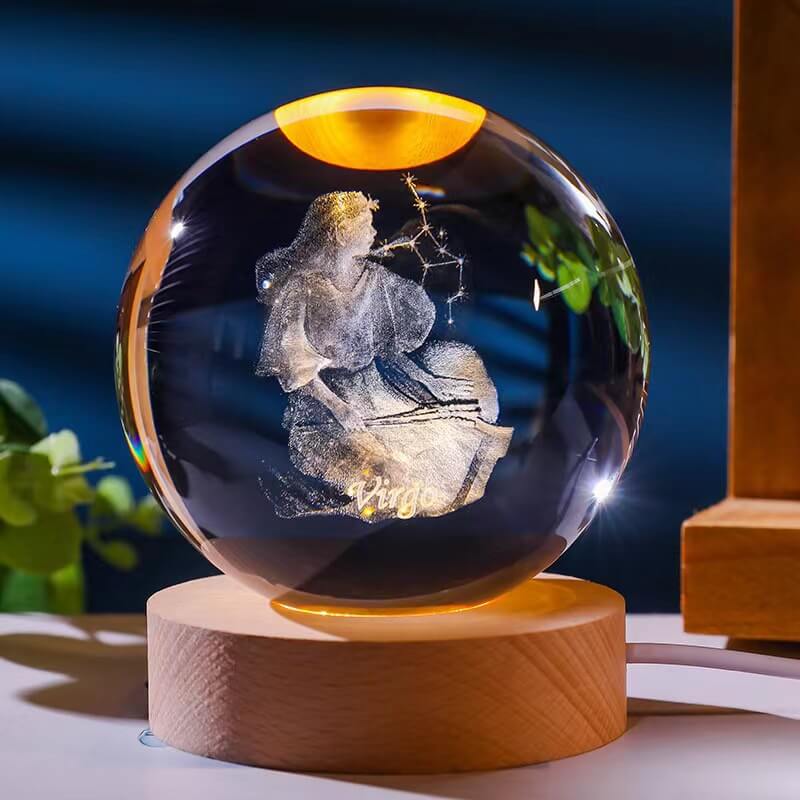 Zodiac Constellation Crystal Globe - Miss One