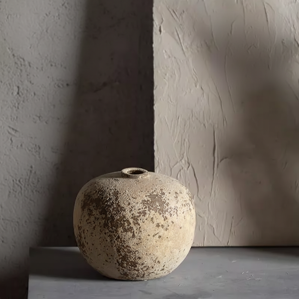 Wabi-Sabi Sand-Textured Orb Bud Vase - Miss One