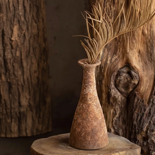 Wabi-Sabi Rustic Ceramic Bud Vase 31cm