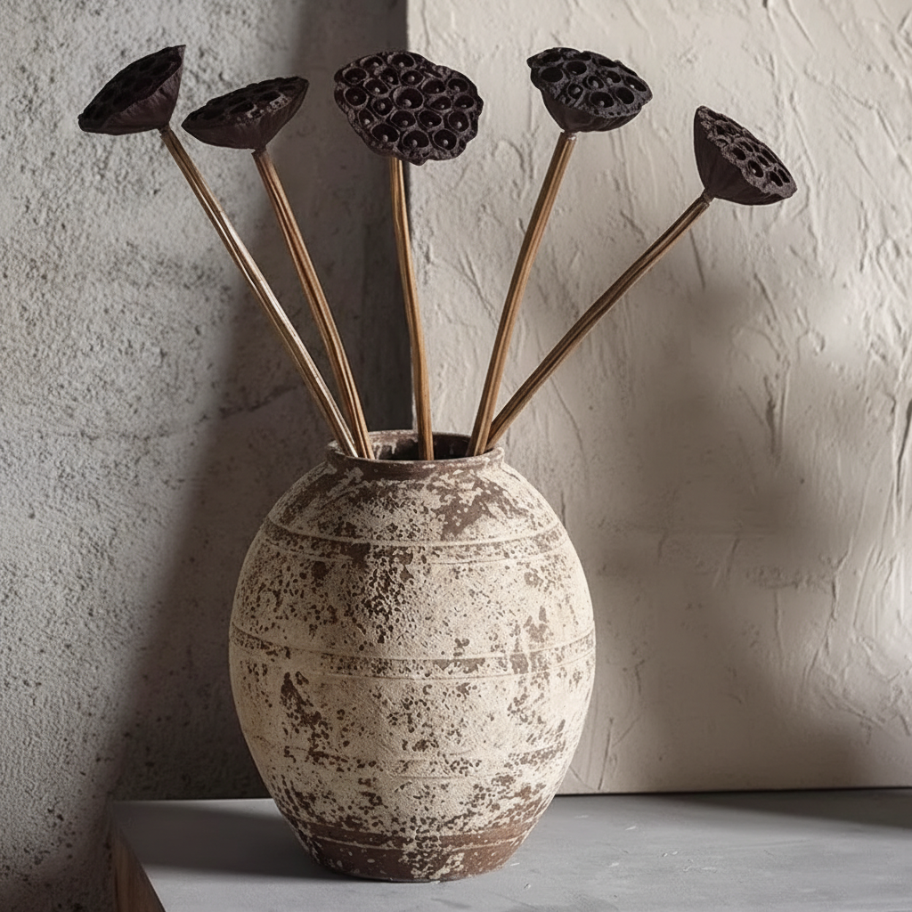 Wabi-Sabi Linear Textured Honeycomb Vase - Miss One