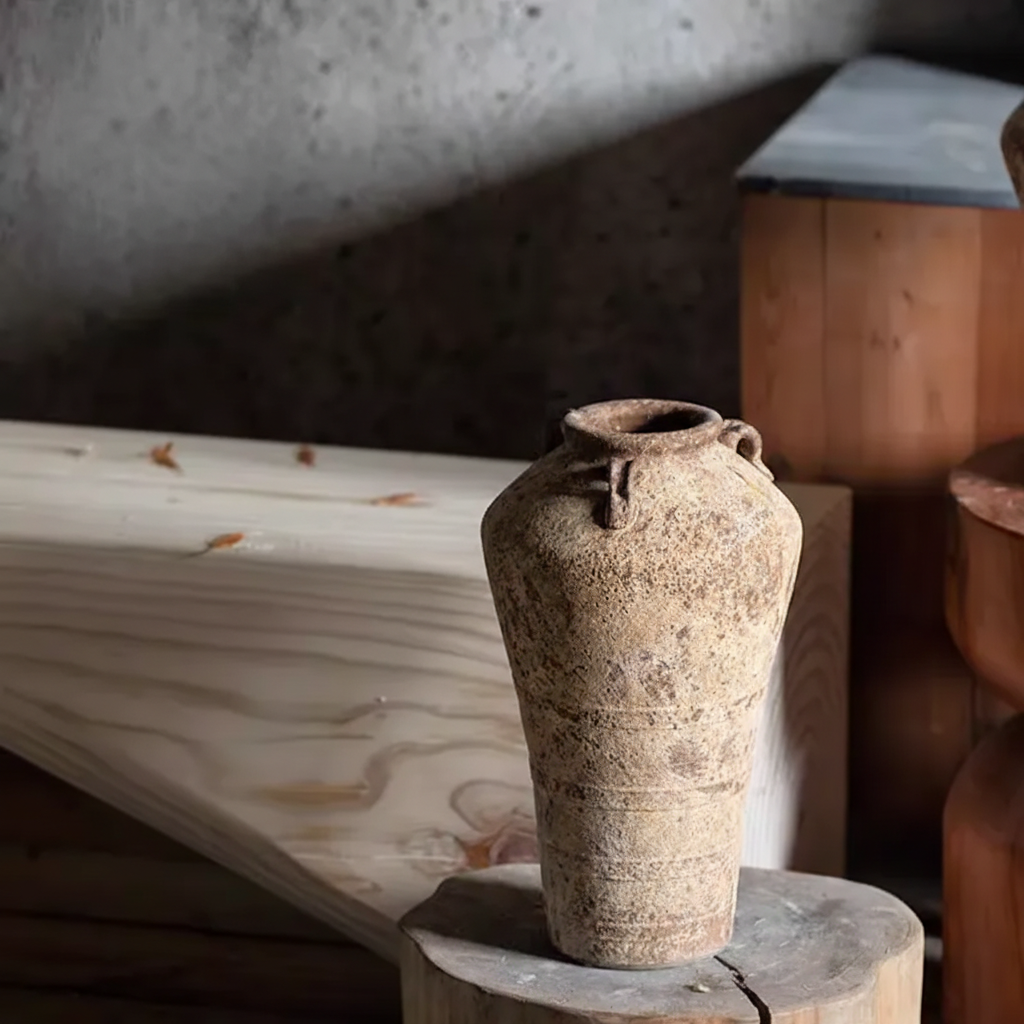 Wabi-Sabi Ancient Soul Terracotta Three-Ear Urn - Miss One