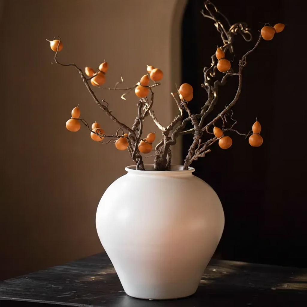 Wabi-Sabi White Tea Glaze Monumental Urn Vase - Miss One