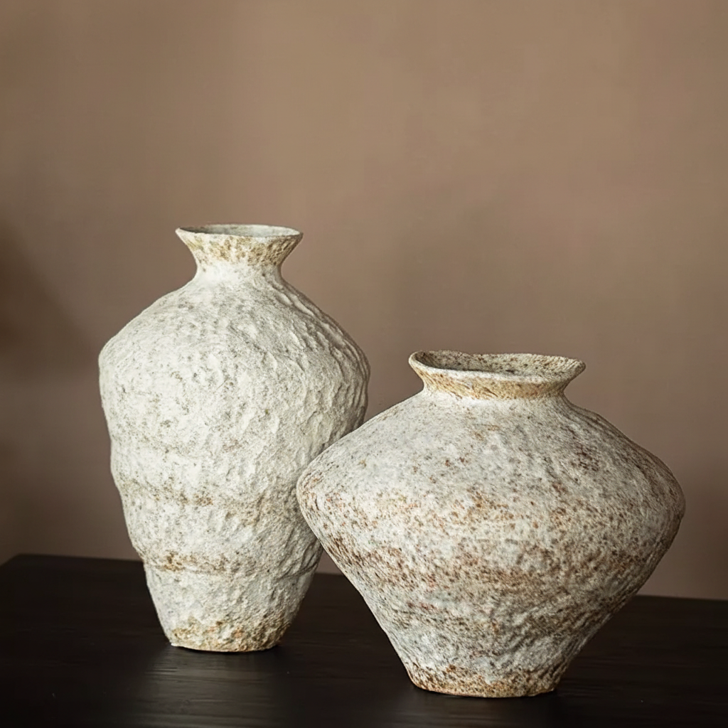 Wabi-Sabi Textured Snowflake Tall Bud Vase - Miss One