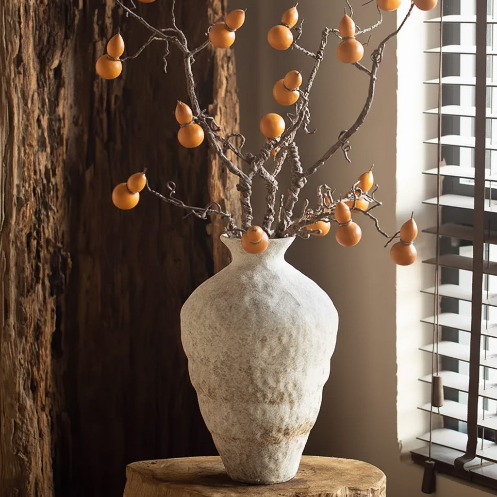Wabi-Sabi Textured Snowflake Tall Bud Vase - Miss One