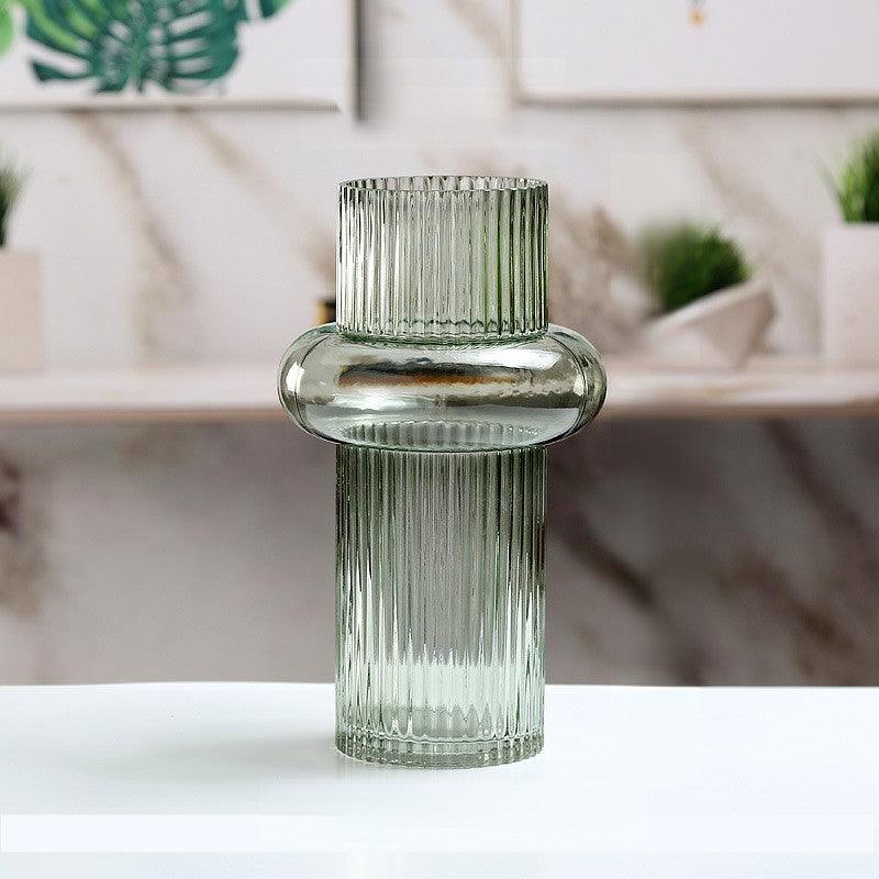 Bague Ribbed Glass Vase Emerald - Miss One