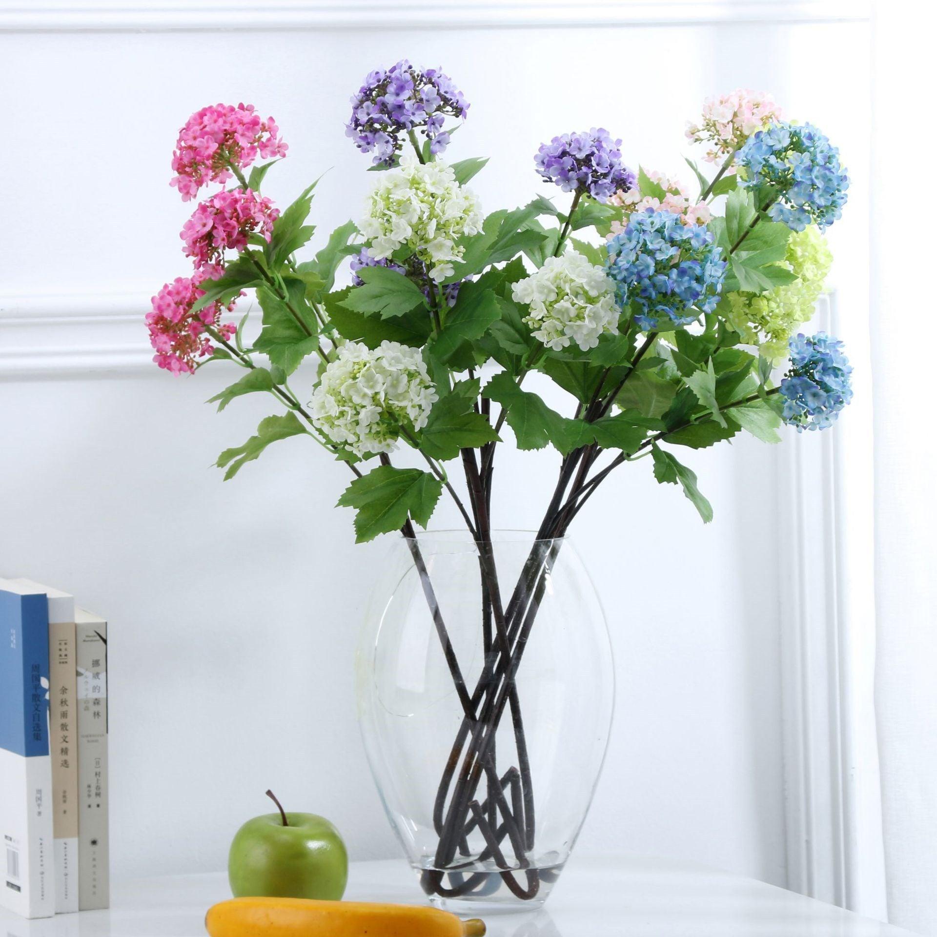 Artificial Flora 3 Head Hydrangea Stem Blue - Miss One