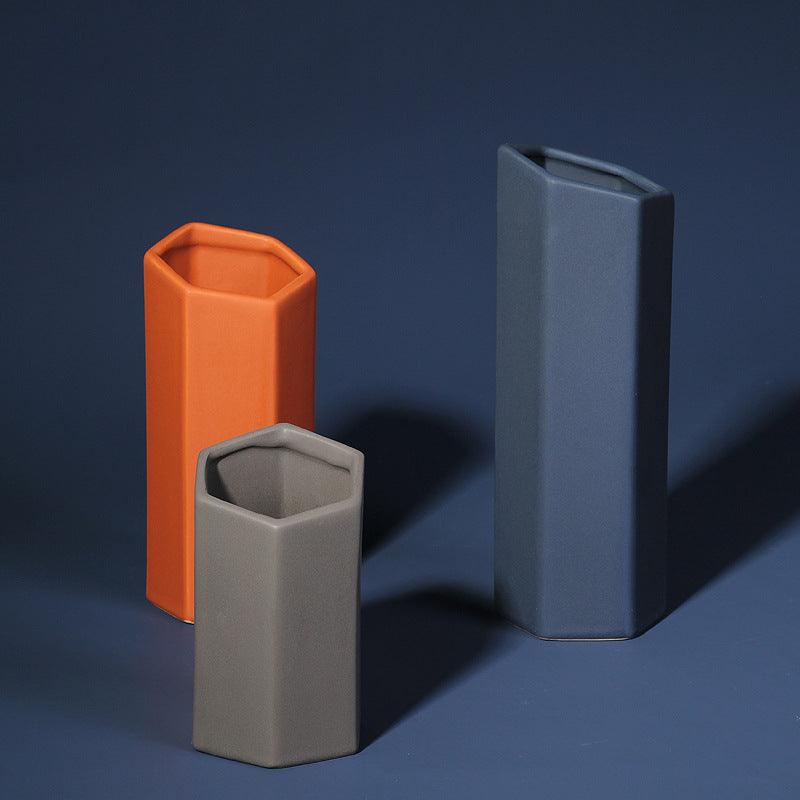 Muse Hexa ceramic Vase Indigo Tall - Miss One