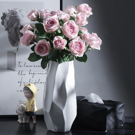 Ripple Ceramic Vase Snow White - Miss One