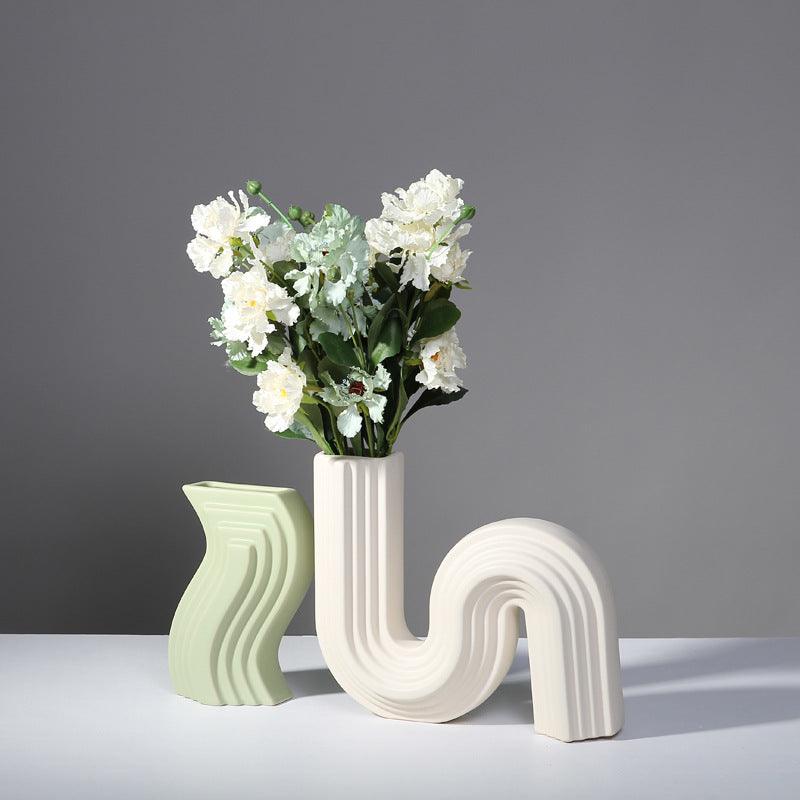 Muse Twisted Ceramic Vase Olive - Miss One