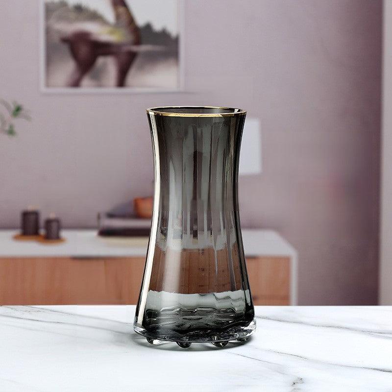 Artemis Glass Vase Rimmed Ash Medium - Miss One