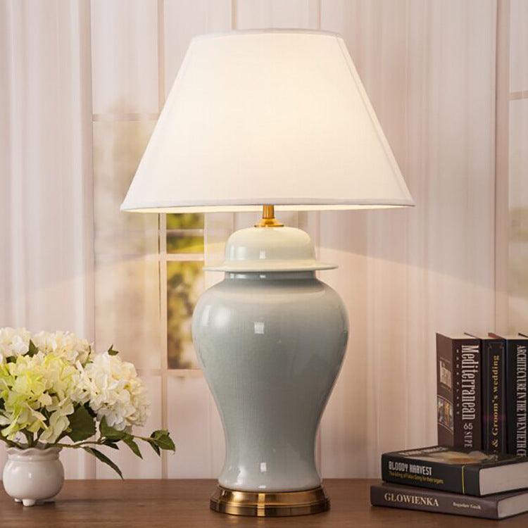 Classic Hometown Ceramic Table Lamp Ginger Jar Aqua - Miss One