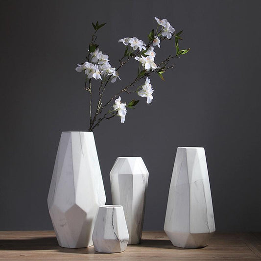 Marble Printed Ceramic Vase - XL - Miss One