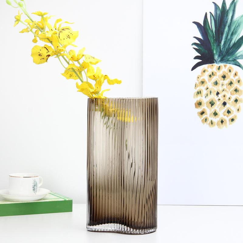 Waterfall Wave Glass Vase Latte - Miss One